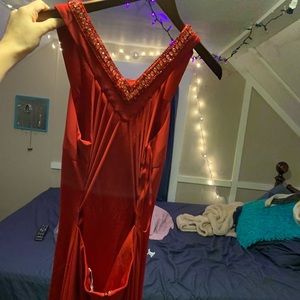 Red formal dress